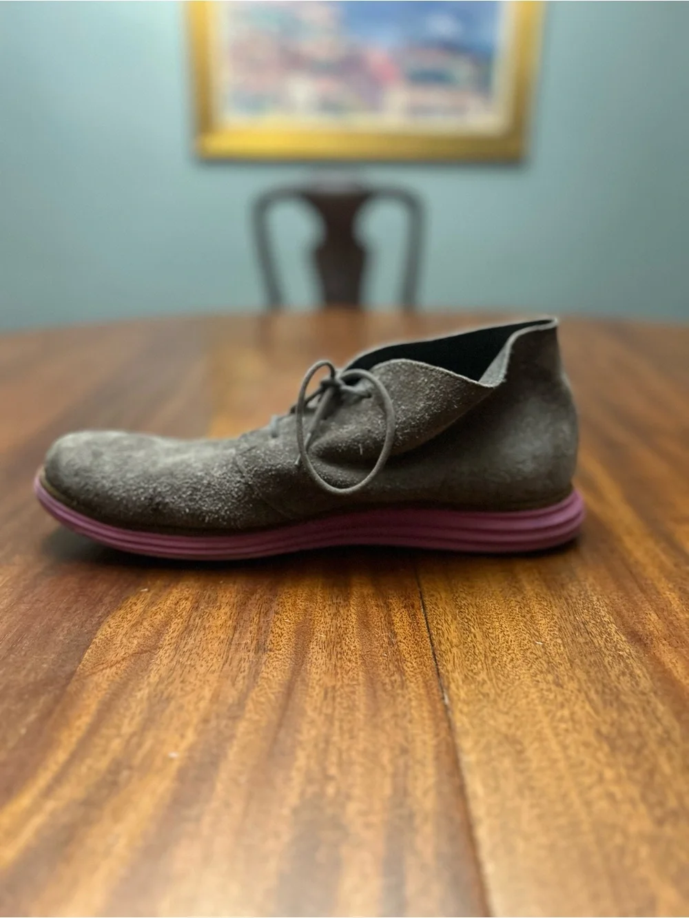 Cole Haan Men’s Suede Lace-Up Shoes in Brown and Navy